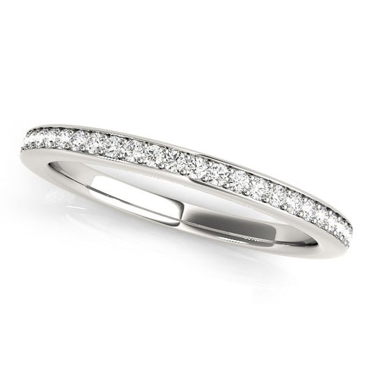 Simple Diamond Wedding Ring in 14K White Gold (1/4 cttw)