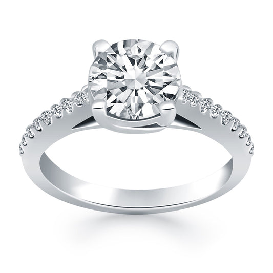 Trellis Diamond Engagement Ring in 14K White Gold