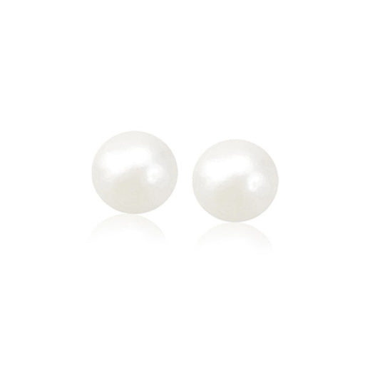 Freshwater Pearl Stud Earrings in 14K Yellow Gold (8.00 mm)
