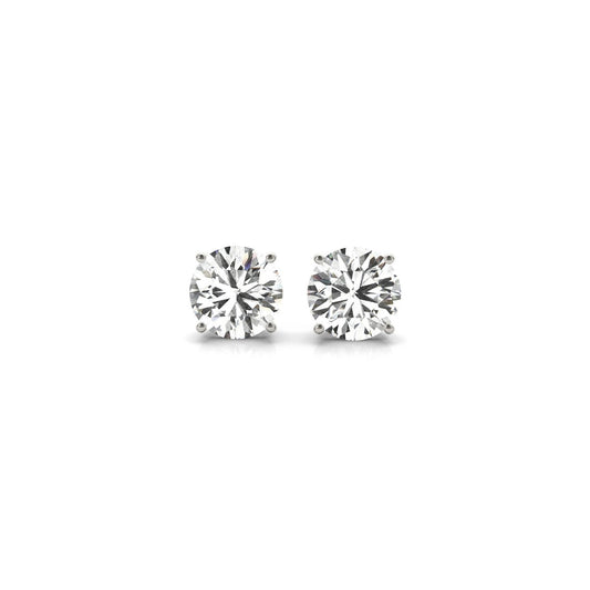1.5 cttw IGI Lab Grown Round Diamond Earrings in 14K White Gold G/VS2