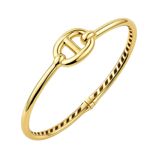 Mariner Link Bangle in 14K Yellow Gold
