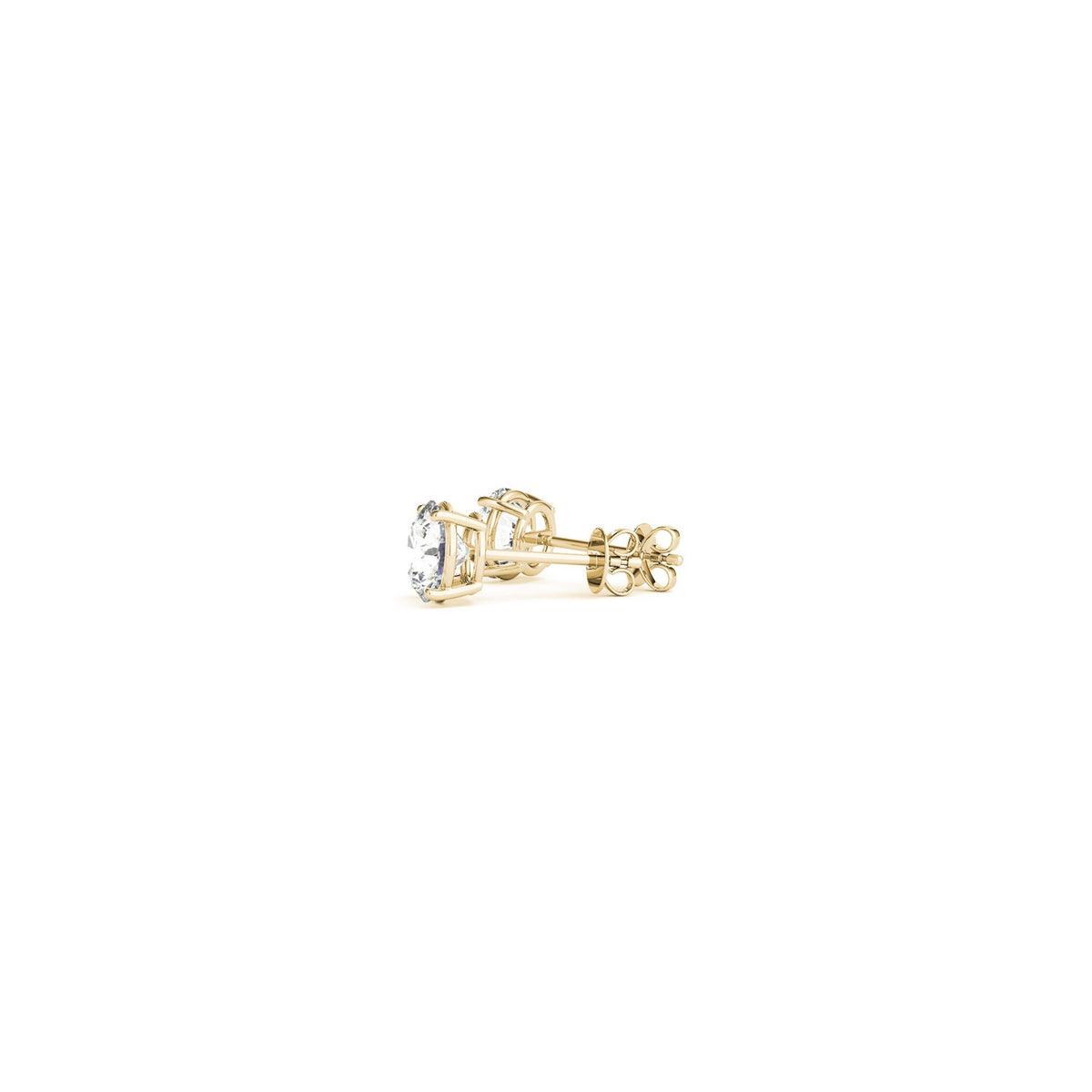 1/2 cttw Lab Grown Round Diamond Studs in 14K Yellow Gold G/VS2