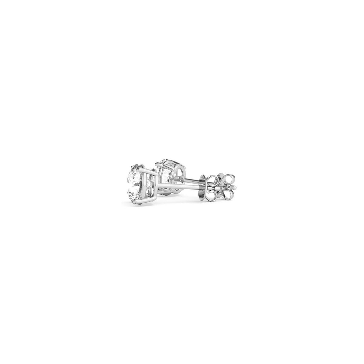 1 cttw IGI Lab Grown Round Diamond Stud Earrings in 14K White Gold G/VS2