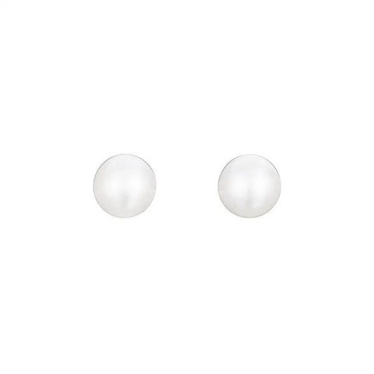 Freshwater Pearl Stud Earrings in 14K White Gold (7.00 mm)