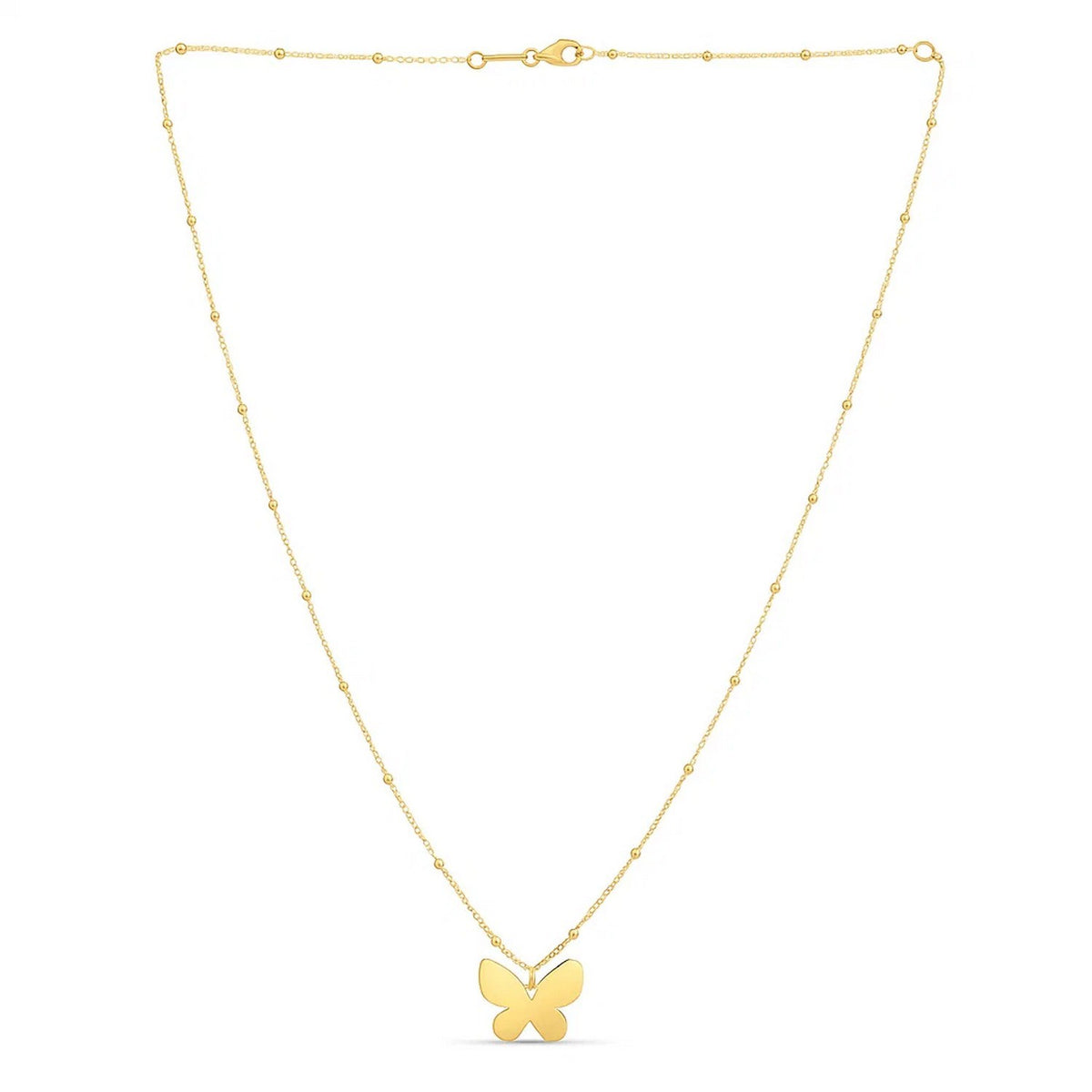 Papillon Butterfly Necklace in 14K Yellow Gold