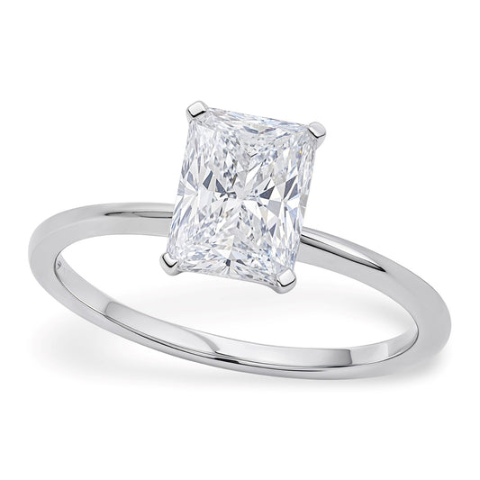 2 Carat Radiant Lab Grown IGI Diamond Solitaire in 10K White Gold G/VS1