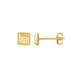 Flat Back Square Earrings in 14K Yellow Gold