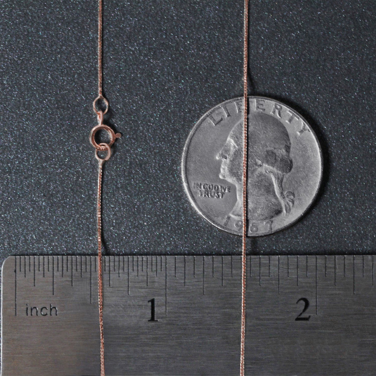Classic Box Chain in 14K Rose Gold (0.45 mm)