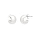 C-Hoop Earrings in Sterling Silver