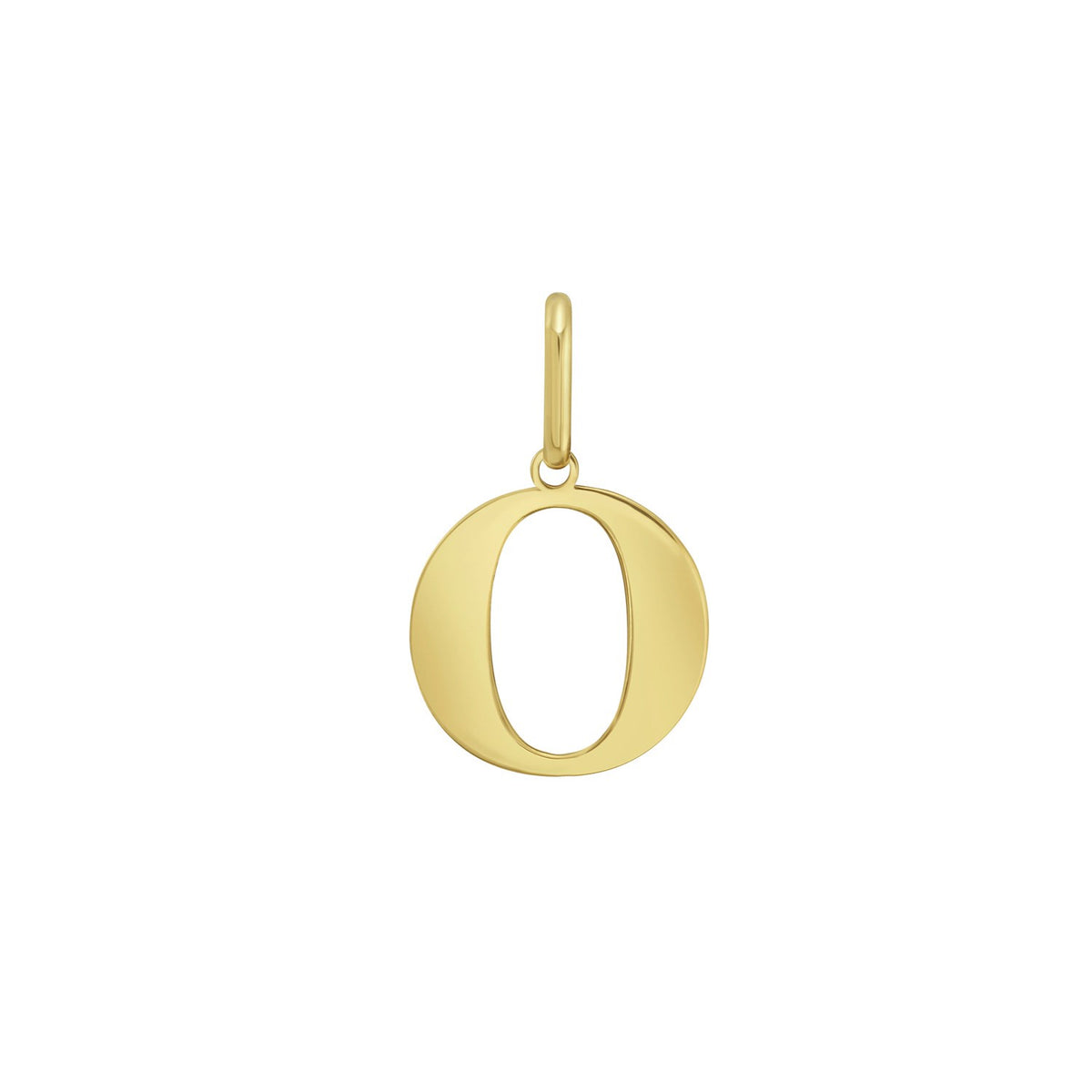 Initial O Charm Pendant in 14K Yellow Gold