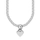 Heart Toggle Charm Rolo Chain in Rhodium Silver
