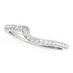Curved Round Diamond Wedding Band in 14K White Gold (1/4 cttw)
