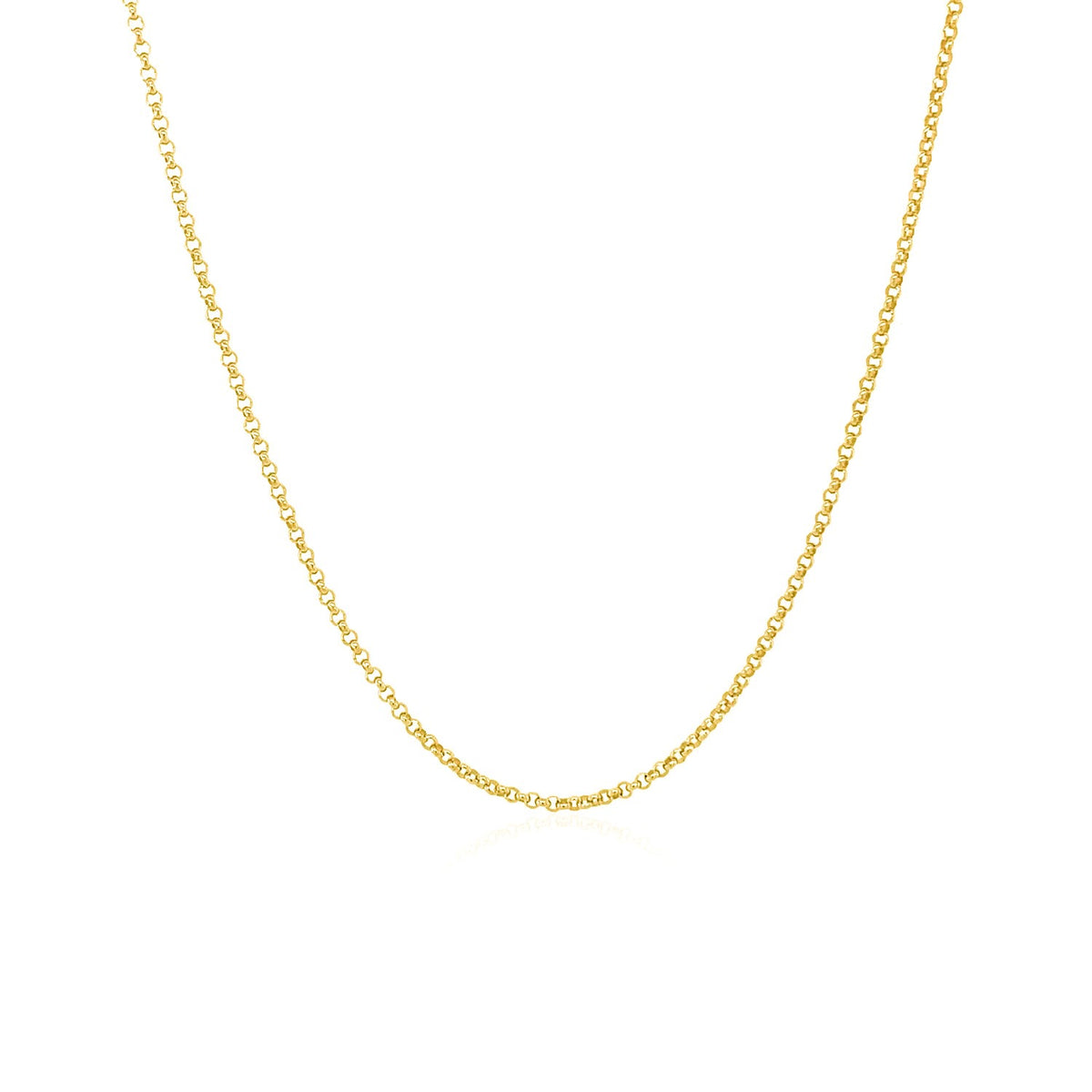 Diamond-Cut Rolo Chain Necklace in 14K Yellow Gold