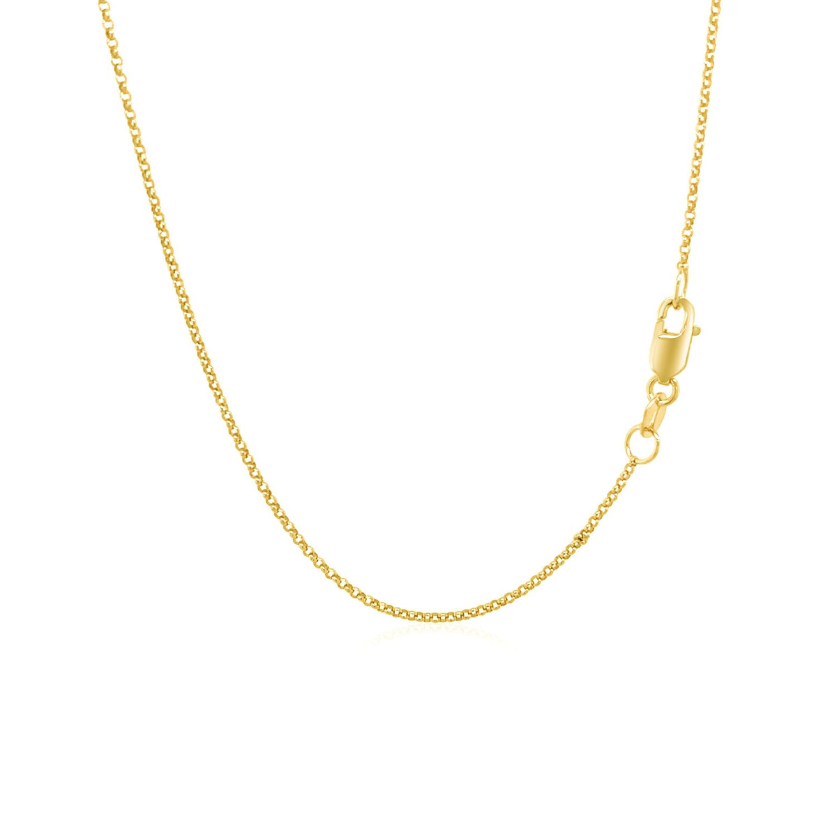 Diamond-Cut Rolo Chain Necklace in 14K Yellow Gold