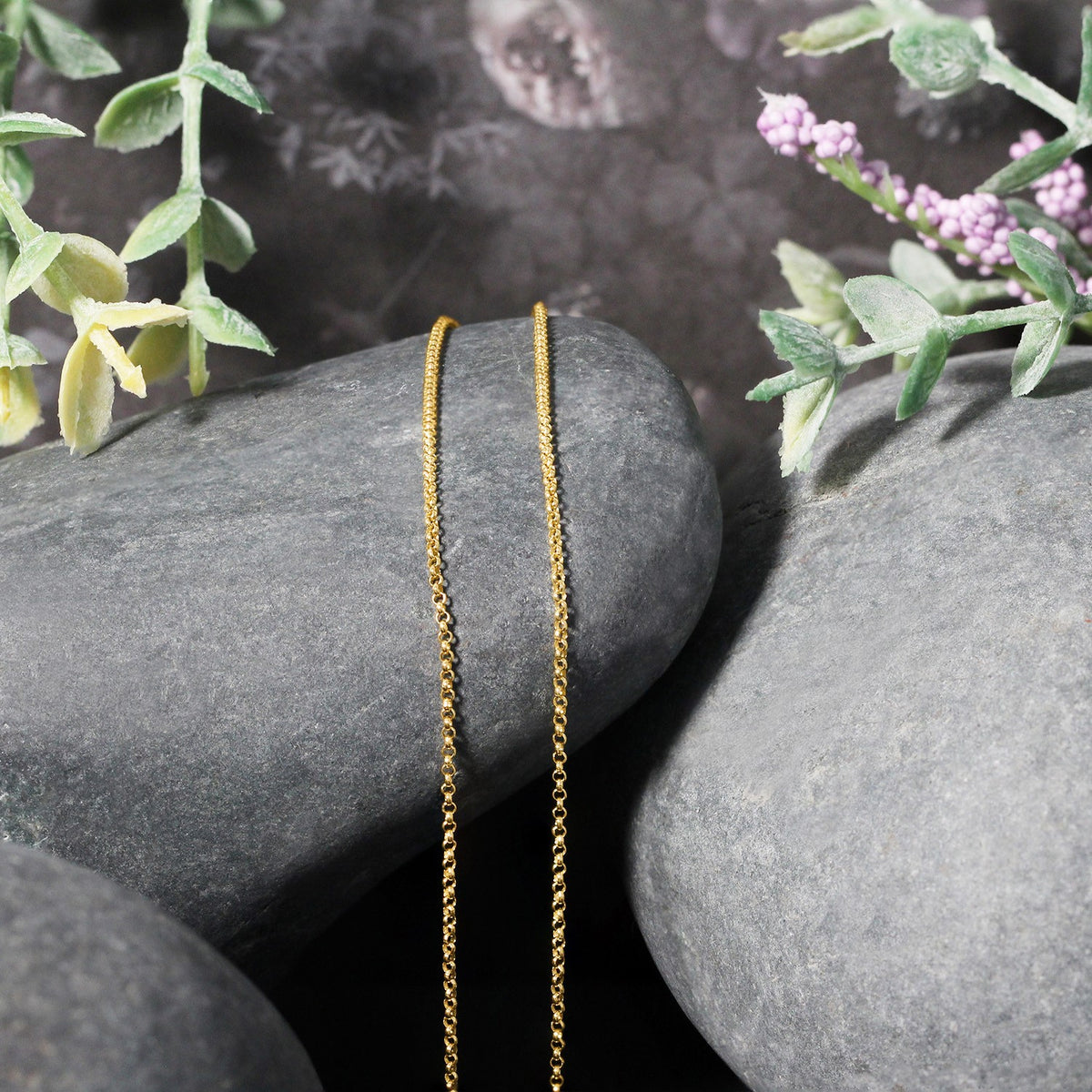Diamond-Cut Rolo Chain Necklace in 14K Yellow Gold