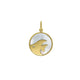 Fish MOP Charm Pendant in 14K Yellow Gold