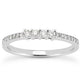 Pave & Prong Set Diamond Wedding Band in 14K White Gold
