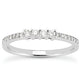Pave & Prong Set Diamond Wedding Band in 14K White Gold (0.21 ct. tw.)