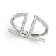 Open Style Dual Band Diamond Ring in 14K White Gold (1/2 cttw)