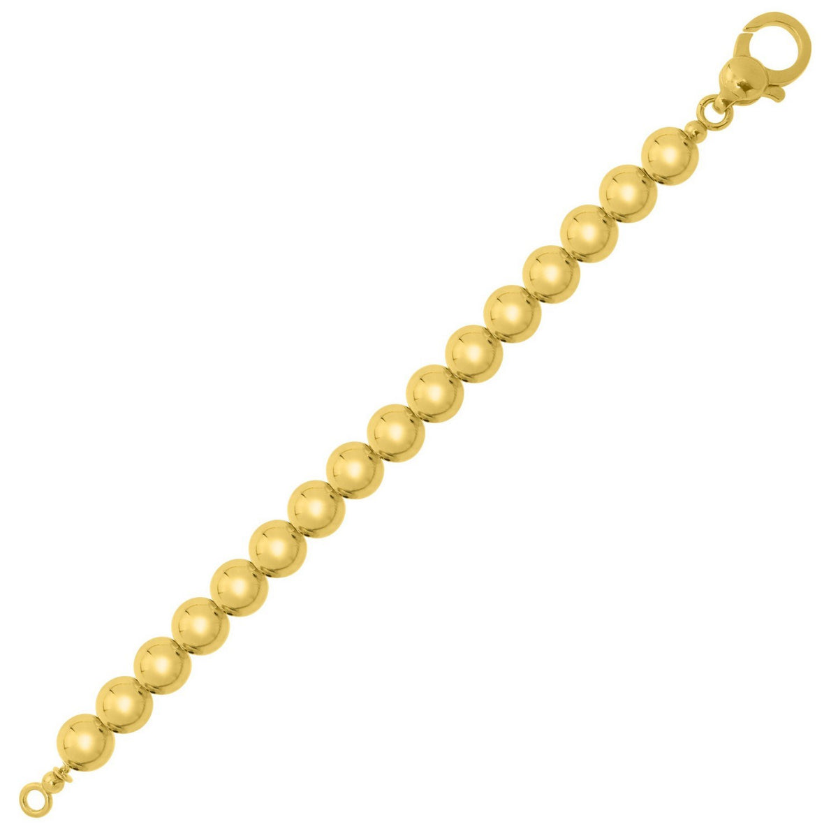 Bold Bead Bracelet in Yellow Gold-Plated Silver