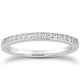 Micro-Pave Flat Sided Diamond Wedding Band in 14K White Gold