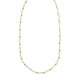 Blue Enamel Hearts Necklace in Gold-Plated Silver
