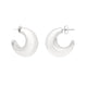 Half Moon Hoop Earrings in Sterling Silver
