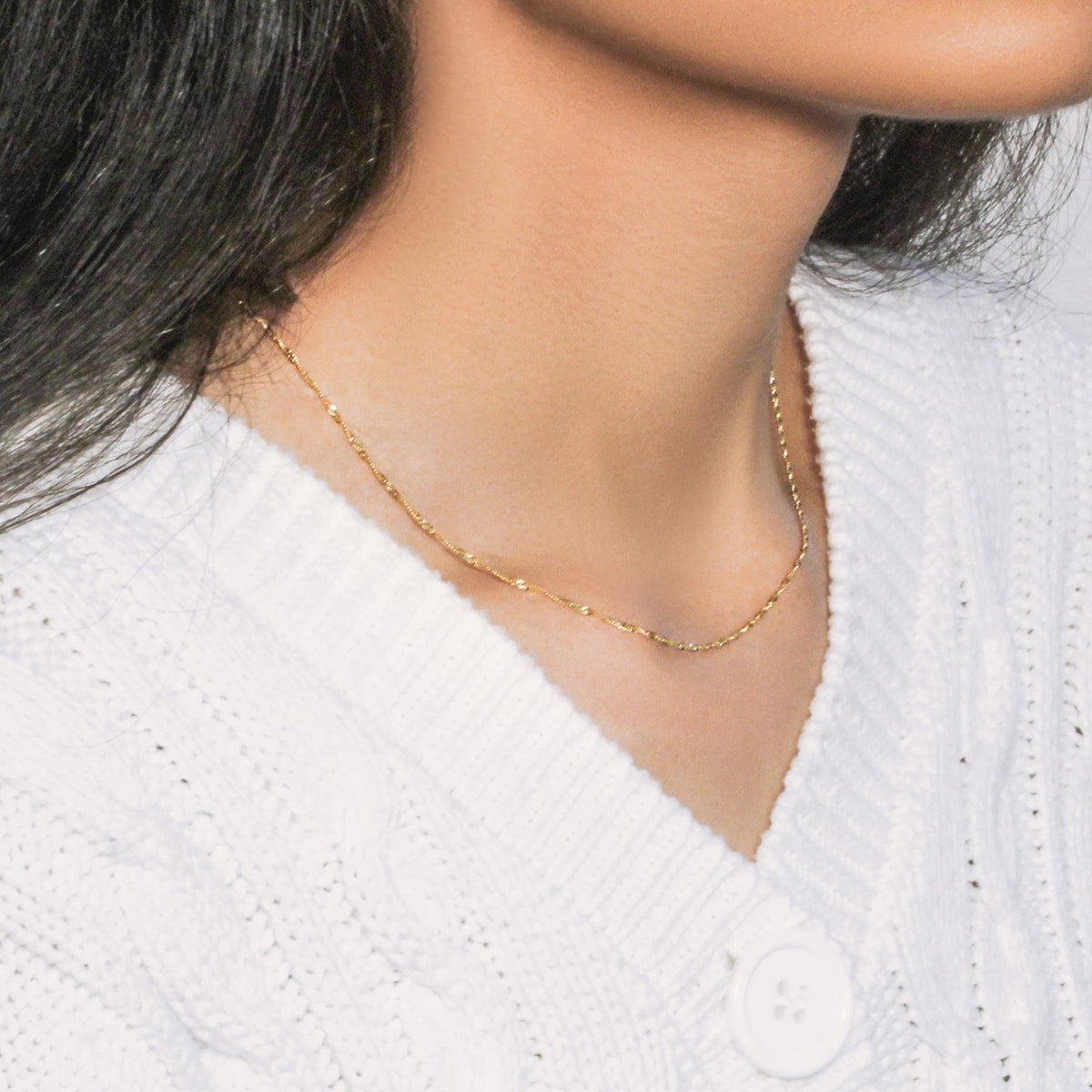 Singapore Chain in 10K Yellow Gold (1.50 mm)