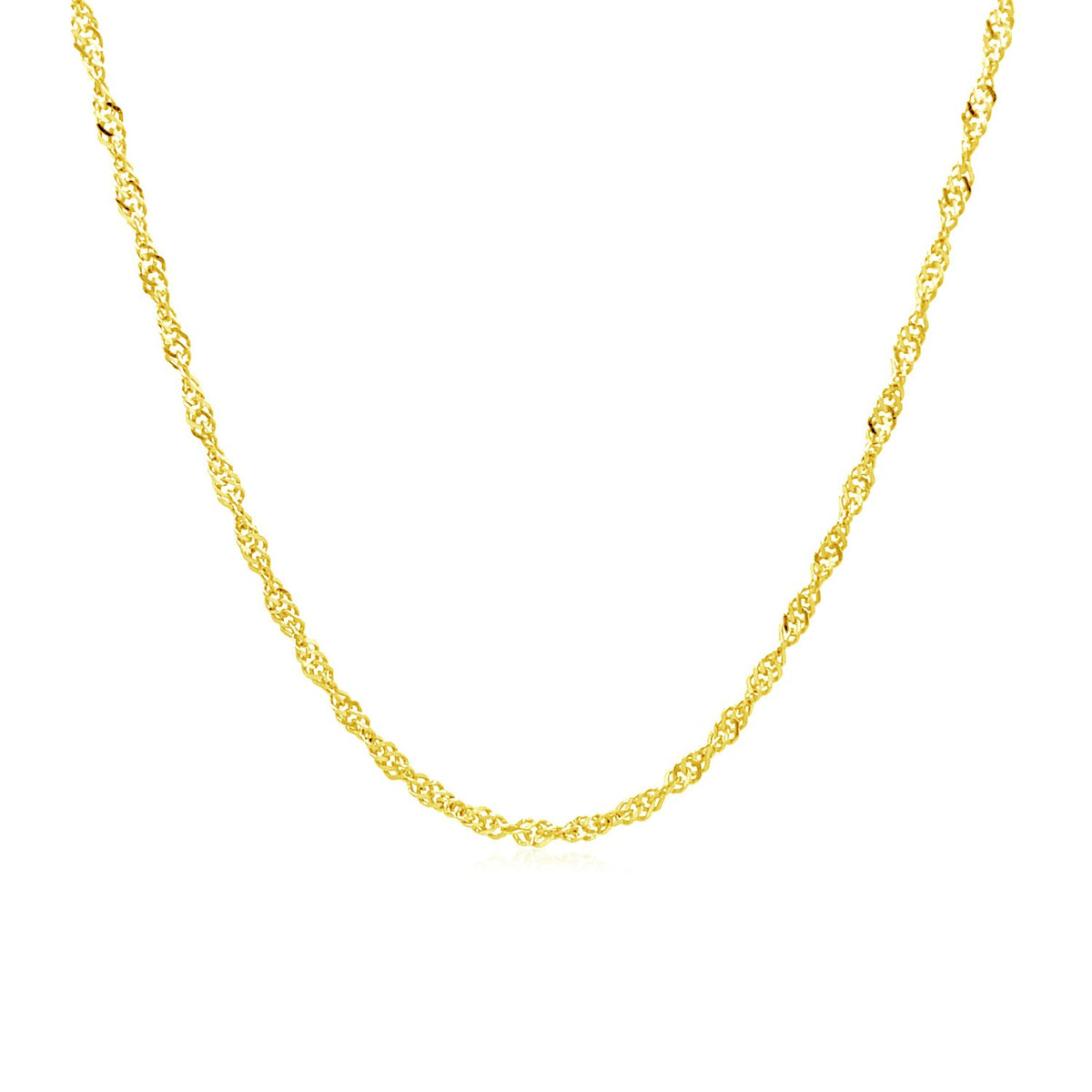 Singapore Chain in 10K Yellow Gold (1.50 mm)