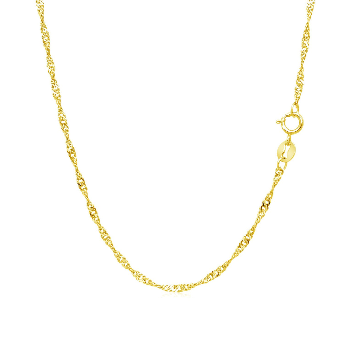 Singapore Chain in 10K Yellow Gold (1.50 mm)