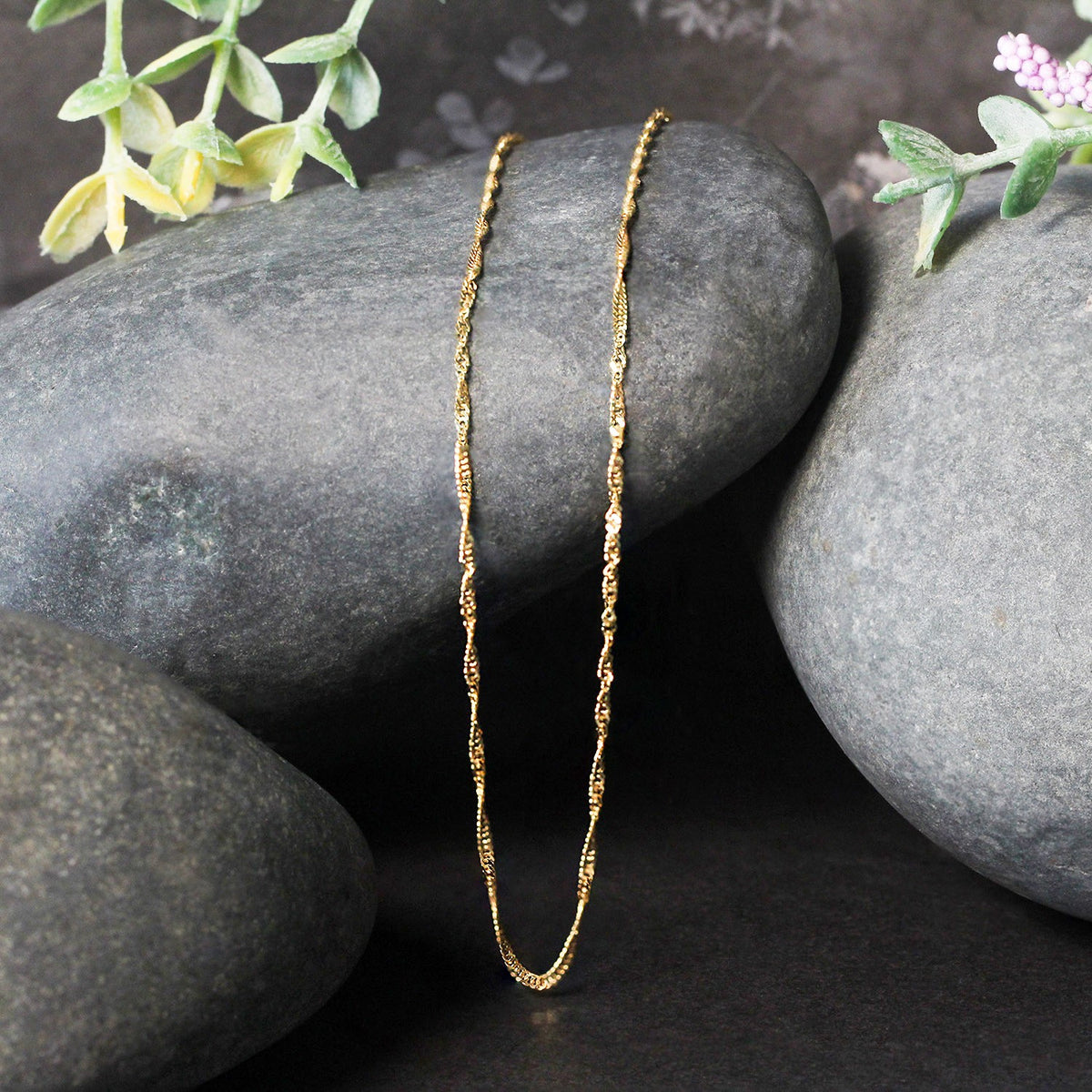Singapore Chain in 10K Yellow Gold (1.50 mm)