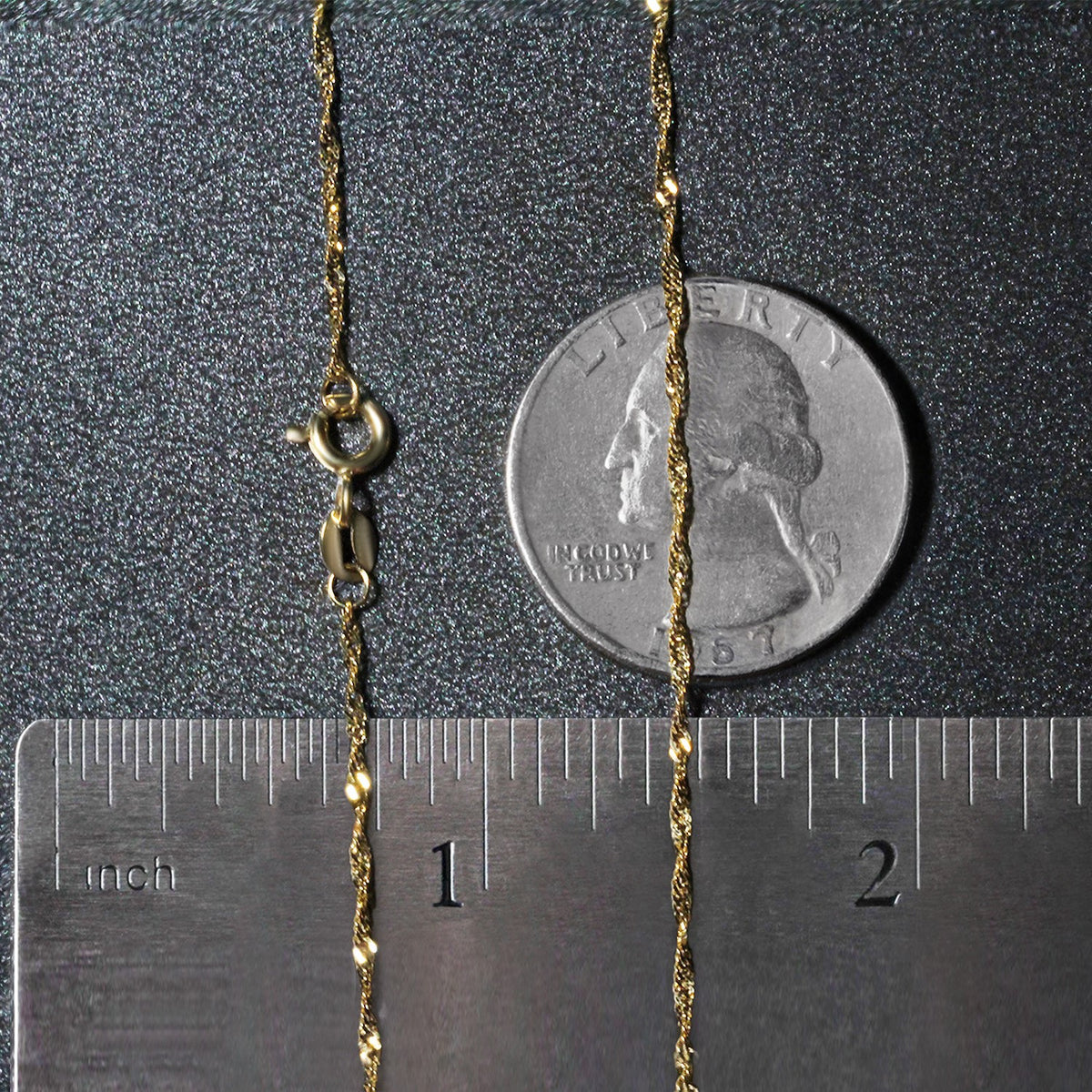 Singapore Chain in 10K Yellow Gold (1.50 mm)