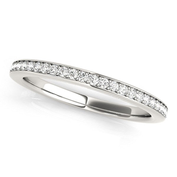 Simple Diamond Wedding Ring in 14K White Gold (1/4 cttw)