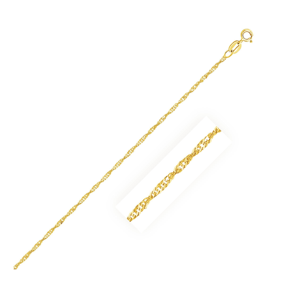 Singapore Anklet in 10K Yellow Gold 1.5mm