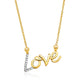 Gold & Diamond Love Symbol Necklace in 14K Yellow Gold (18 inch)