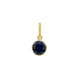 Round Blue Sapphire Charm Pendant in 14K Yellow Gold