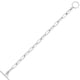 Paperclip Toggle Bracelet in Rhodium-Plated Silver (10.20 mm)