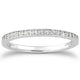 Micro-Pave Diamond Wedding Band Set in 14K White Gold 3/4 Around