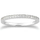 Micro-Pave Diamond Wedding Band Set in 14K White Gold 3/4 Around (0.21 ct. tw.)