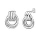 Triple Door Knocker Hoop Earrings in Sterling Silver