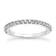 Shared Prong Diamond Wedding Band with U Settings in 14K White Gold