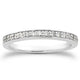 Pave Diamond Wedding Band Set in 14K White Gold 1/2 Around