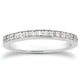 Pave Diamond Wedding Band Set in 14K White Gold 1/2 Around (0.24 ct. tw.)