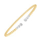 Beaded Diamond Cuff Bangle in 14K Two-Tone Gold (0.17 ct. tw.)