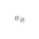 Diamond Four Prong Stud Earrings in 14K White Gold (1/4 cttw)