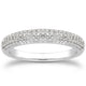 Triple Multi-Row Micro-Pave Diamond Wedding Band in 14K White Gold