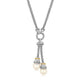 Popcorn Style Necklace with Pearl Accents in 18K Yellow Gold & Sterling Silver