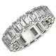 Emerald Cut Lab Grown Diamond Eternity Ring in 14K White Gold (8 cttw FG/VS2)