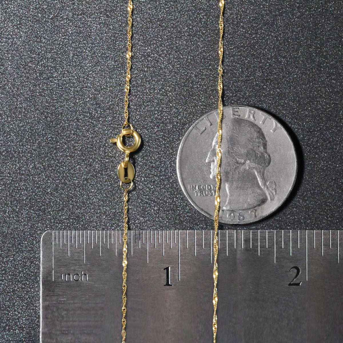 Singapore Chain in 14K Yellow Gold 0.81mm