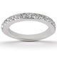 Pave Diamond Wedding Band Set in 14K White Gold 1/2 Around